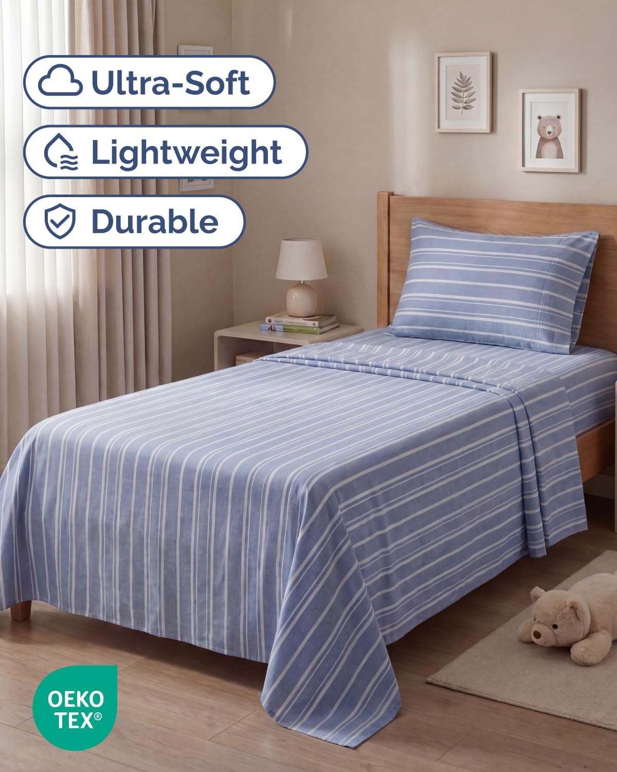 CGK Unlimited soft brushed microfiber sheets feel silky and lightweight