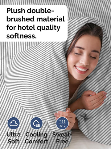 CGK Unlimited soft double-brushed fabric invites restful sleep with breathable comfort.