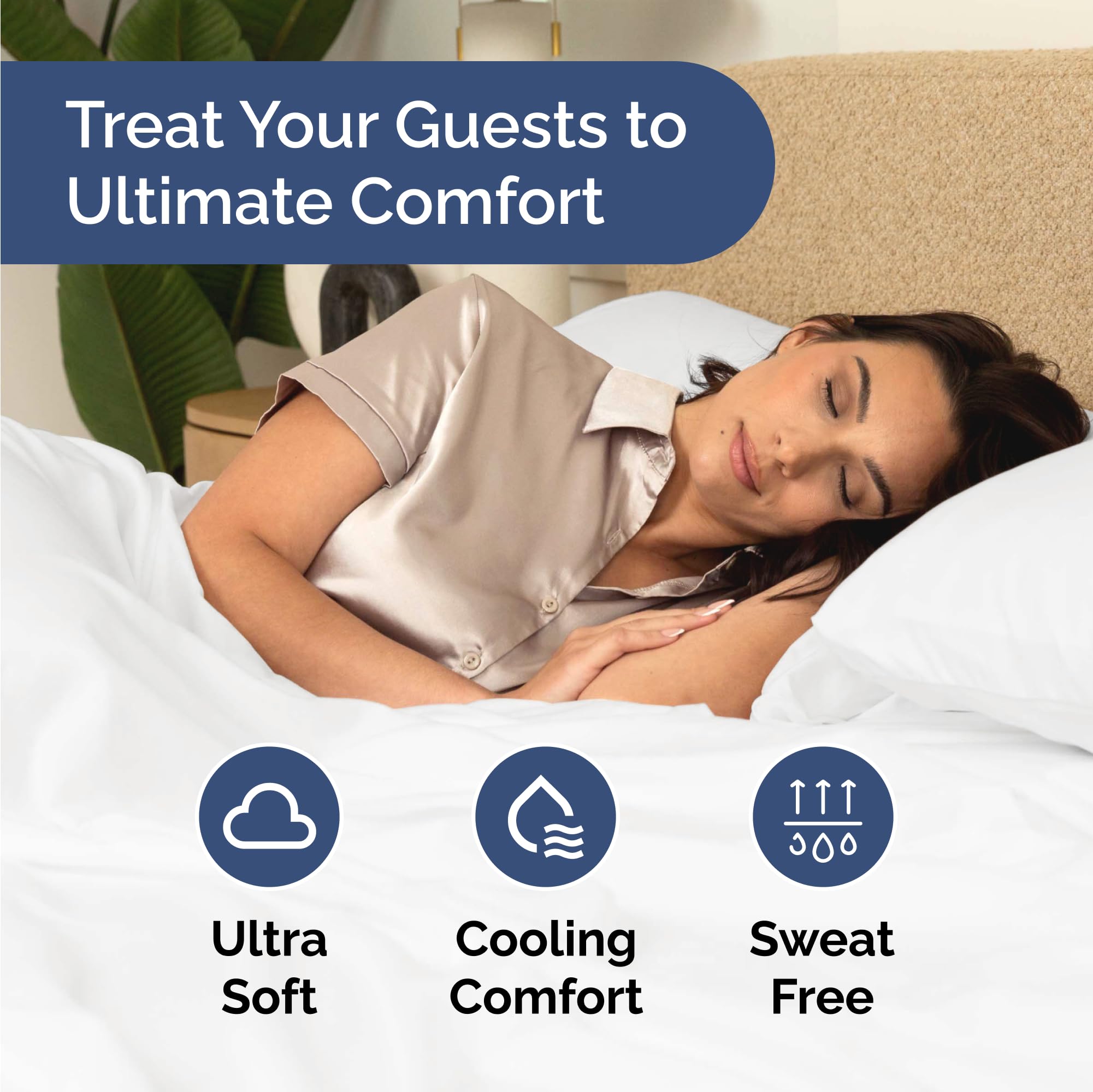CGK Unlimited soft microfiber pillowcases for guest comfort