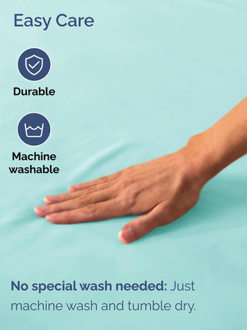 CGK Unlimited spa blue king fitted sheet deep pockets fit 18-24 inch mattresses securely