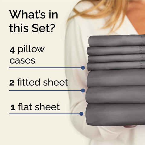 CGK Unlimited Split King fitted sheets neatly cover deep mattresses for a smooth fit.