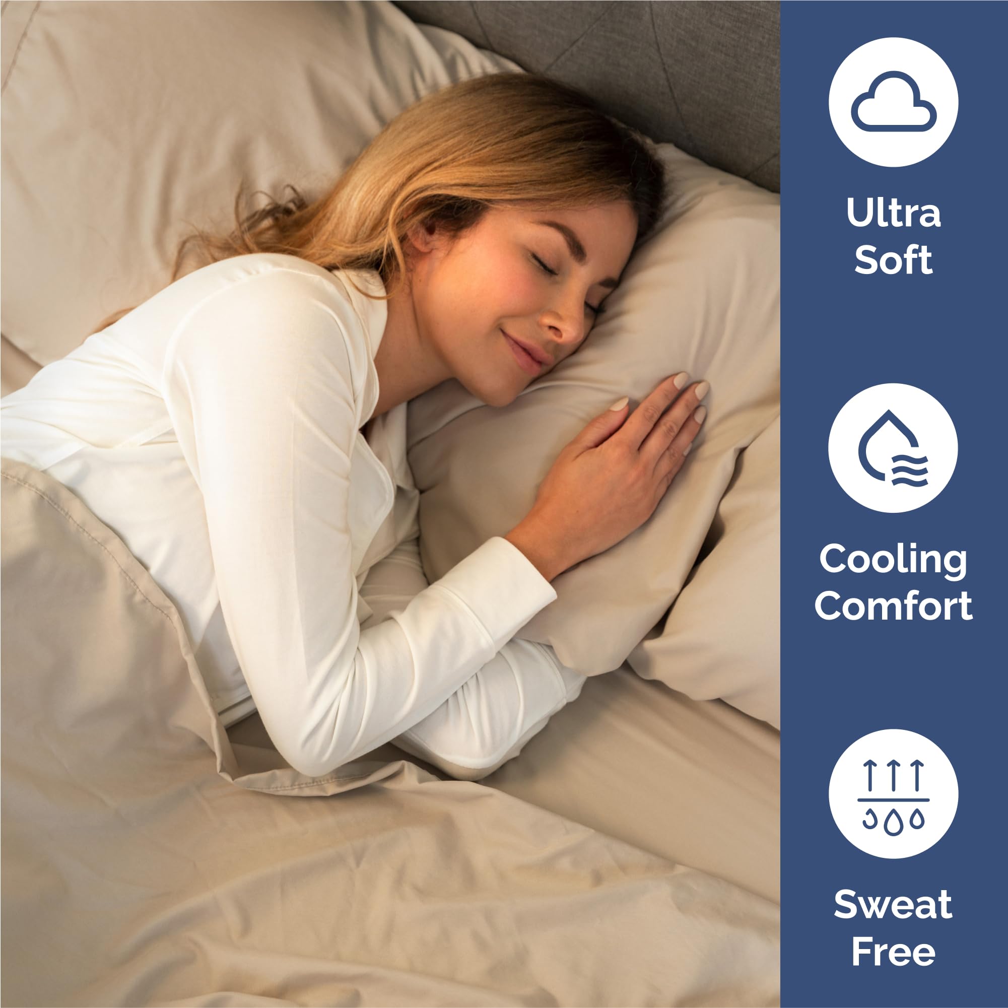 CGK Unlimited Split King set highlighting deep pockets for tall mattresses