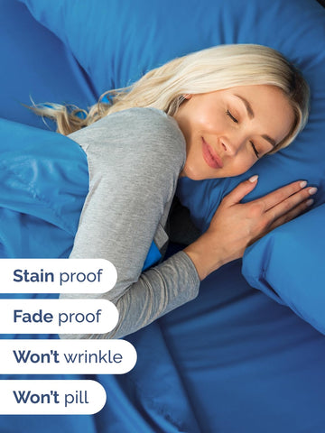 CGK Unlimited stretch elastic fit keeps sheets in place on bulky mattresses.