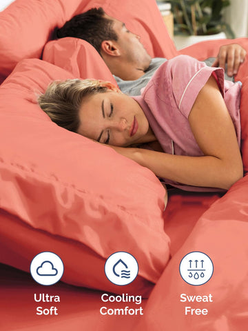 Stretch-fit edge on CGK Unlimited fitted sheet hugging a bulky mattress.