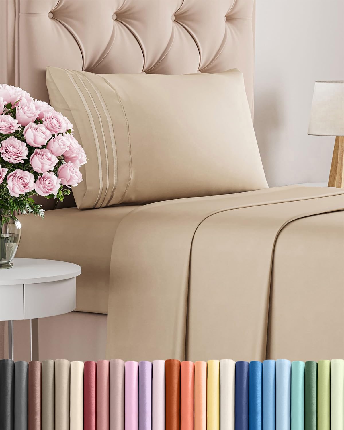 CGK Unlimited twin set flat sheet cream for cooling comfort and soft feel