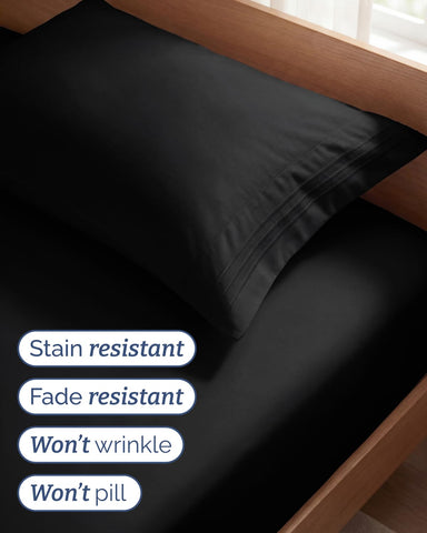 CGK Unlimited deep-pocket feature tucked around mattress edge for secure fit