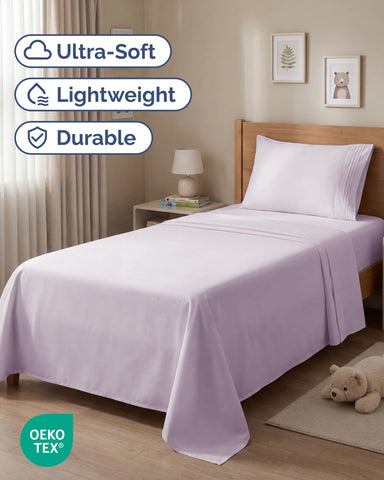 CGK Unlimited twin-size fitted sheet with deep pockets secures mattresses up to 16 inches
