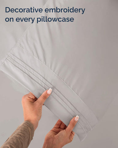 CGK Unlimited wrinkle-free finish reduces creases for easy bed setup