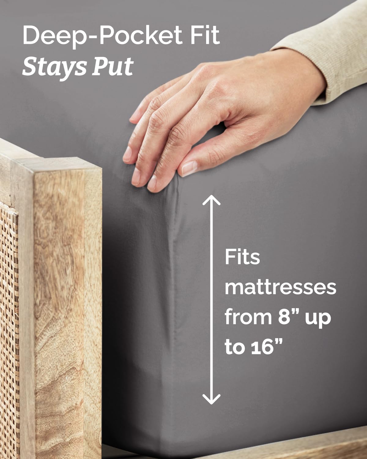 CGK Unlimited pillowcase dark grey – soft finish and wrinkle resistance.