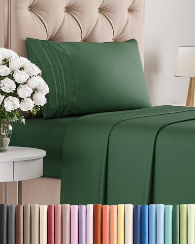 CGK Unlimited twin 3-piece sheet set with flat sheet for breathable cooling.