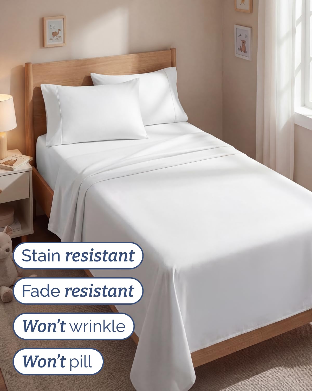 CGK Unlimited depth-pocket illustration shows up to 16-inch mattress compatibility