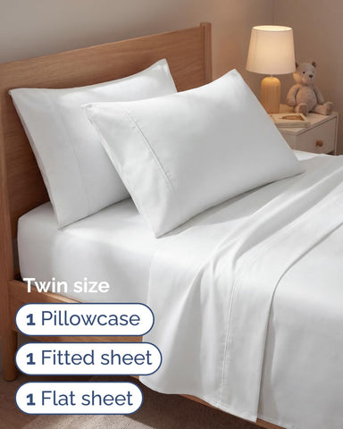 CGK Unlimited white pillowcase pair showing silky microfiber softness