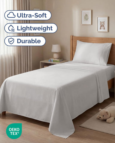 CGK Unlimited twin flat sheet 96x66 displayed for a luxurious look.