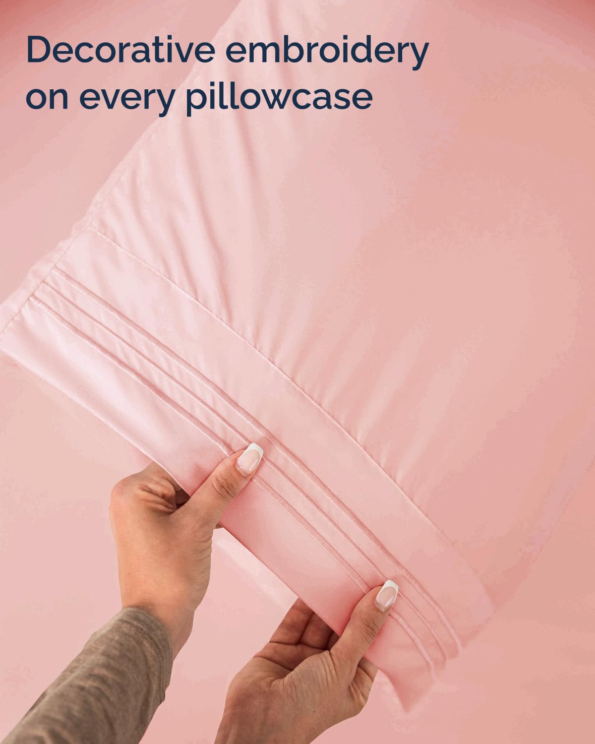 Breathable cooling fabric of CGK Unlimited sheets on a bed