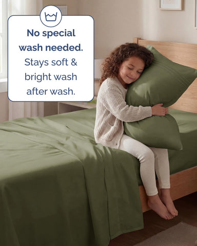 Easy-fit design from CGK Unlimited helps quick bed making and wrinkle resistance.