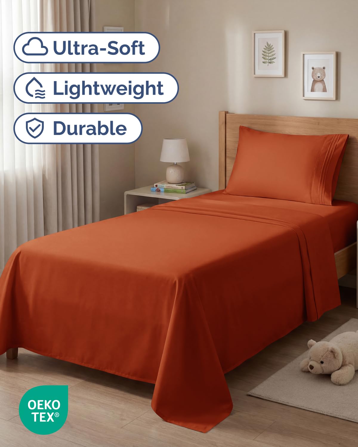 CGK Unlimited fitted sheet with deep pocket for easy mattress fit