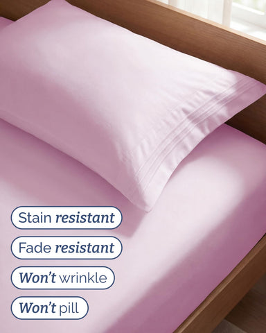 CGK Unlimited twin sheet set breathable fabric keeps night cool.