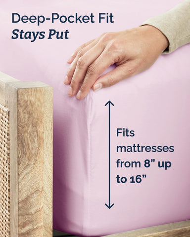 CGK Unlimited twin sheet set deep pockets ensures snug mattress compatibility.