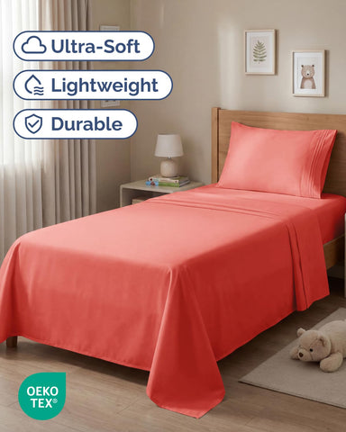 CGK Unlimited twin size sheet set fitted sheet with deep pockets for secure fit