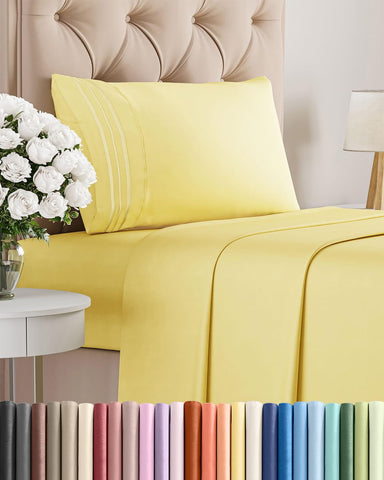 CGK Unlimited twin flat sheet close-up showing generous 96x66 inch coverage