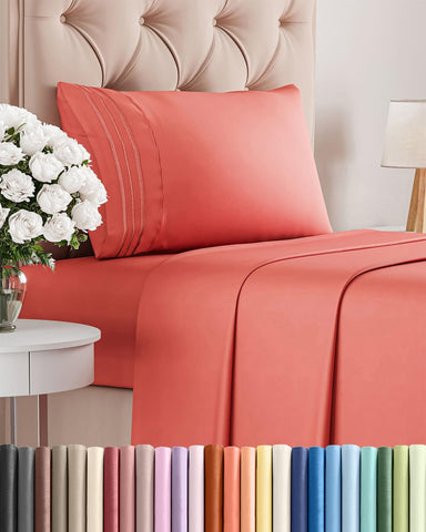 CGK Unlimited twin size sheet set flat sheet offers silky softness and cooling