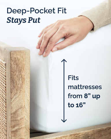 CGK Unlimited deep pocket design fits up to 16 inches for versatile mattresses