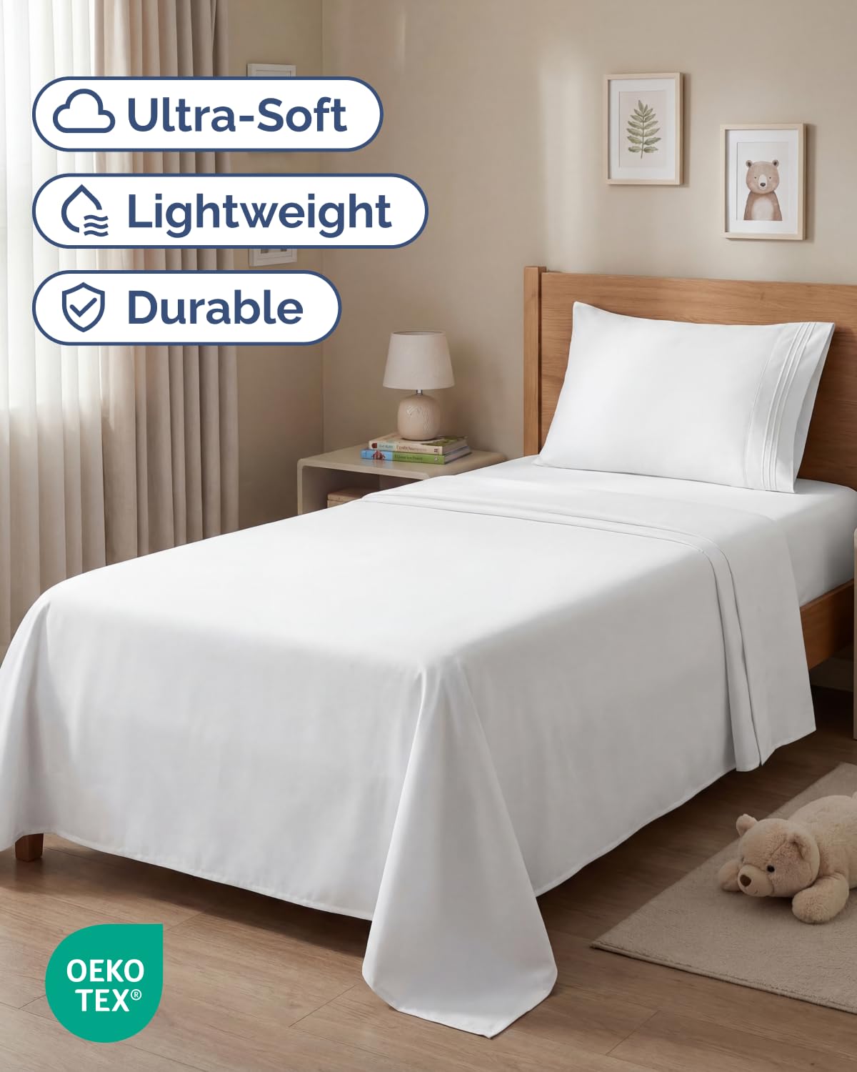 CGK Unlimited fitted sheet with deep pockets for secure mattress fit