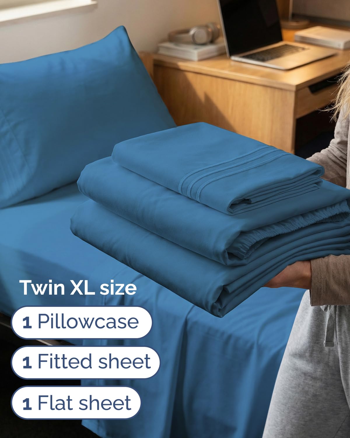 CGK Unlimited Twin XL fitted on mattress shows deep-pocket fit