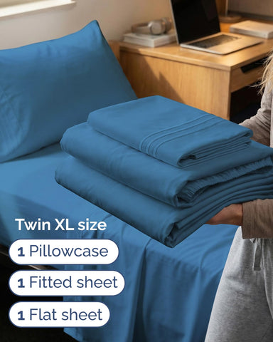 CGK Unlimited Twin XL fitted on mattress shows deep-pocket fit