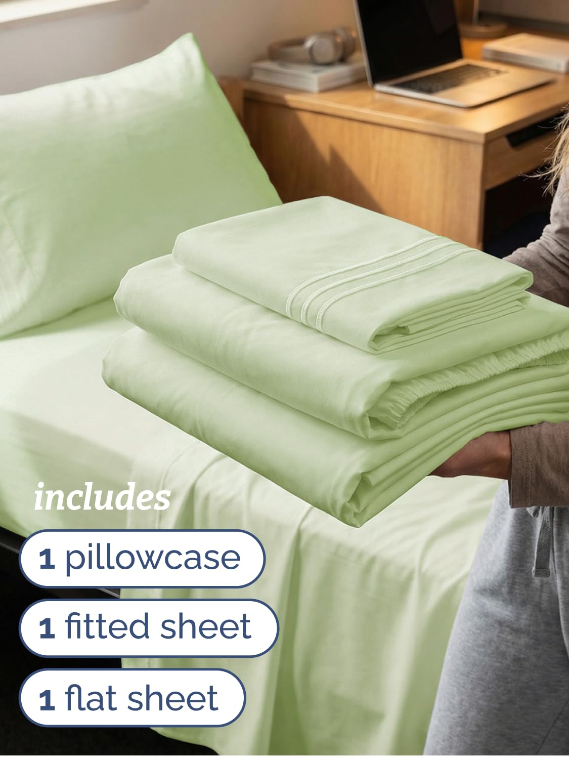 CGK Unlimited Twin XL deep pocket fit demonstrated on tall mattress