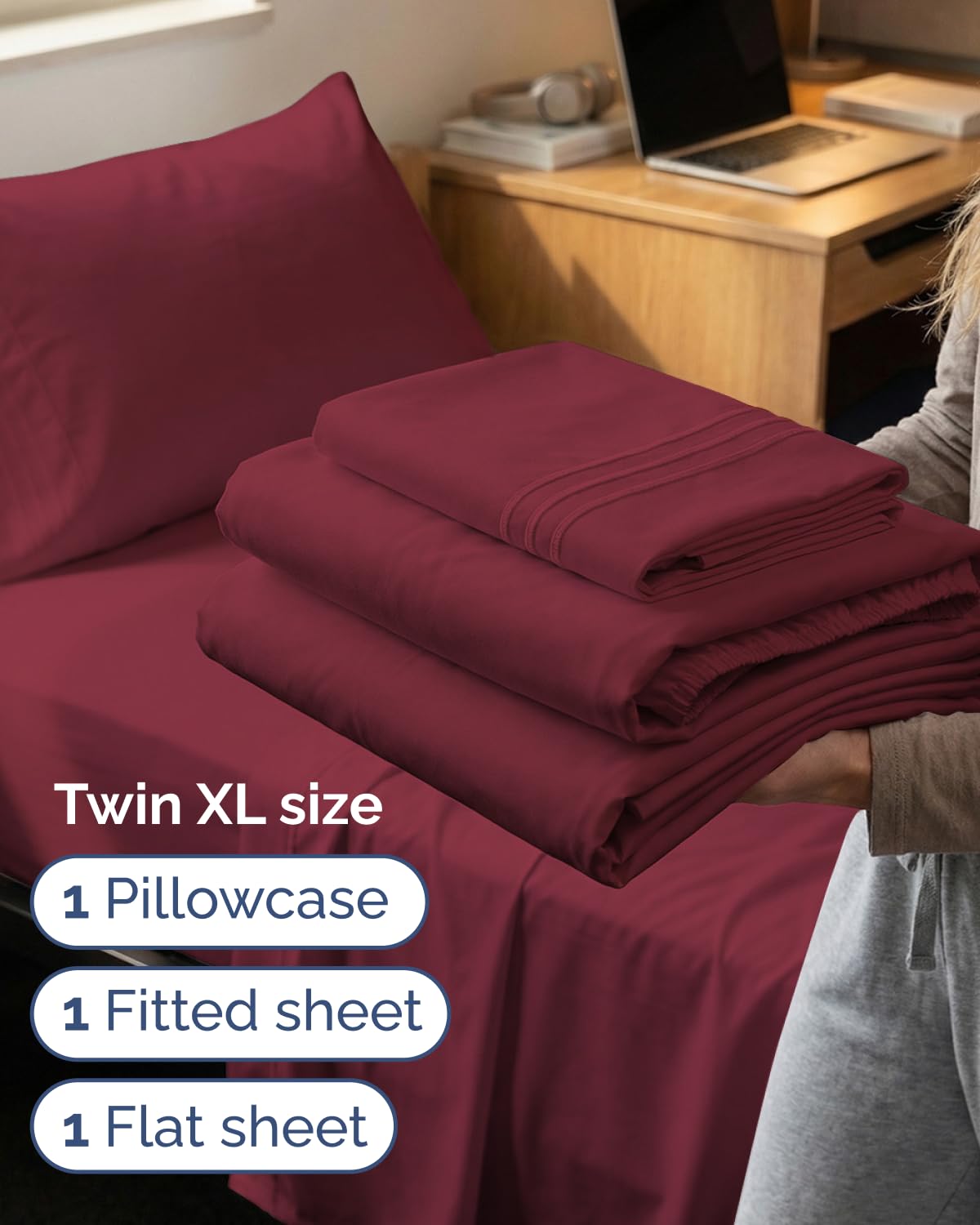 CGK Unlimited Twin XL fitted sheet with deep pocket for secure fit