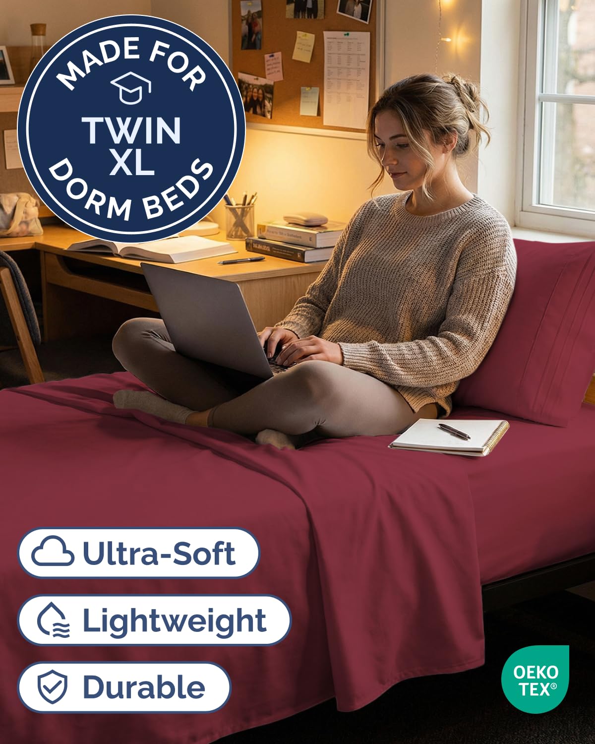 CGK Unlimited Twin XL flat sheet shows breathable cooling comfort