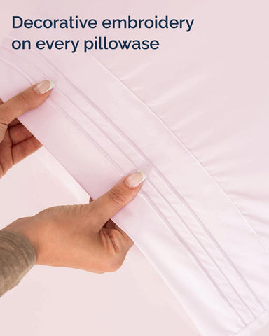 CGK Unlimited lavender pink color adds calming style to bed decor