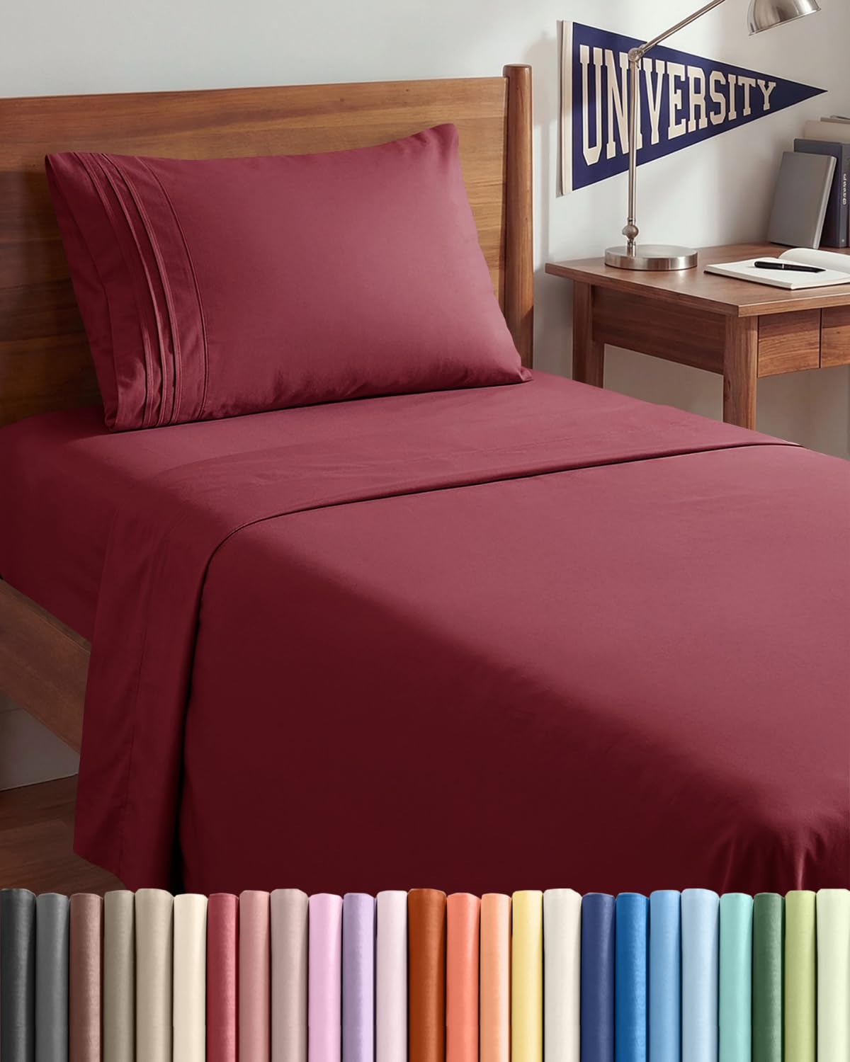 CGK Unlimited Twin XL pillowcase with silky soft microfiber for night-long comfort