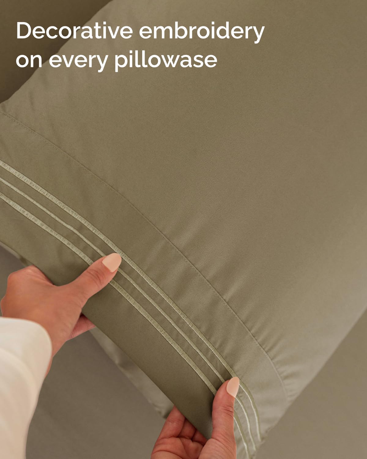 CGK Unlimited wrinkle-free finish keeps sheets neat with less ironing.