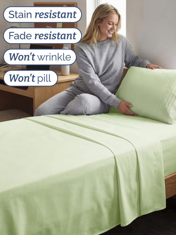 CGK Unlimited sheets wrinkle-free finish for easy care