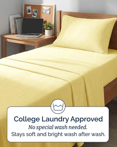 CGK Unlimited Twin XL 3pc sheet set breathable fabric for cooler nights