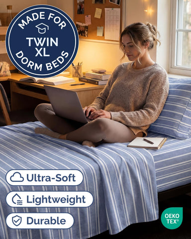 CGK Unlimited Twin XL 3pc set with fitted sheet showing deep pocket fit