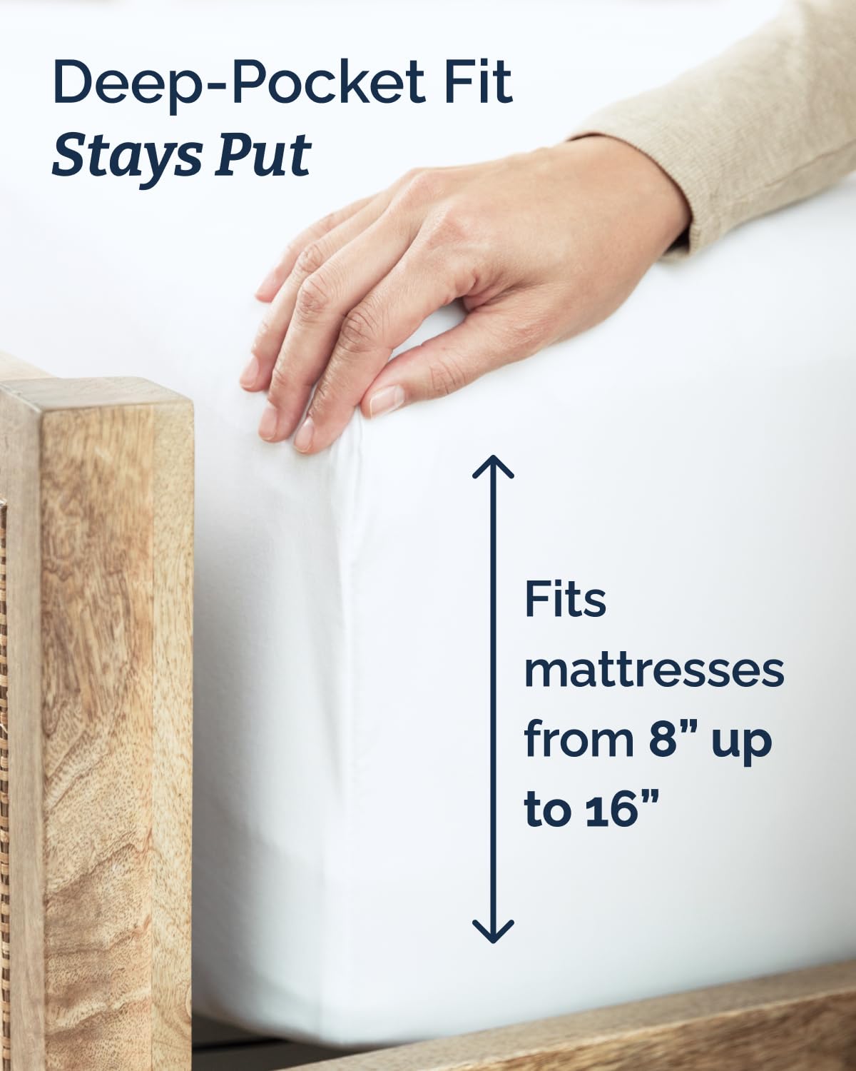 CGK Unlimited Twin XL 3pc sheet set deep pocket design fits mattresses up to 16 inches