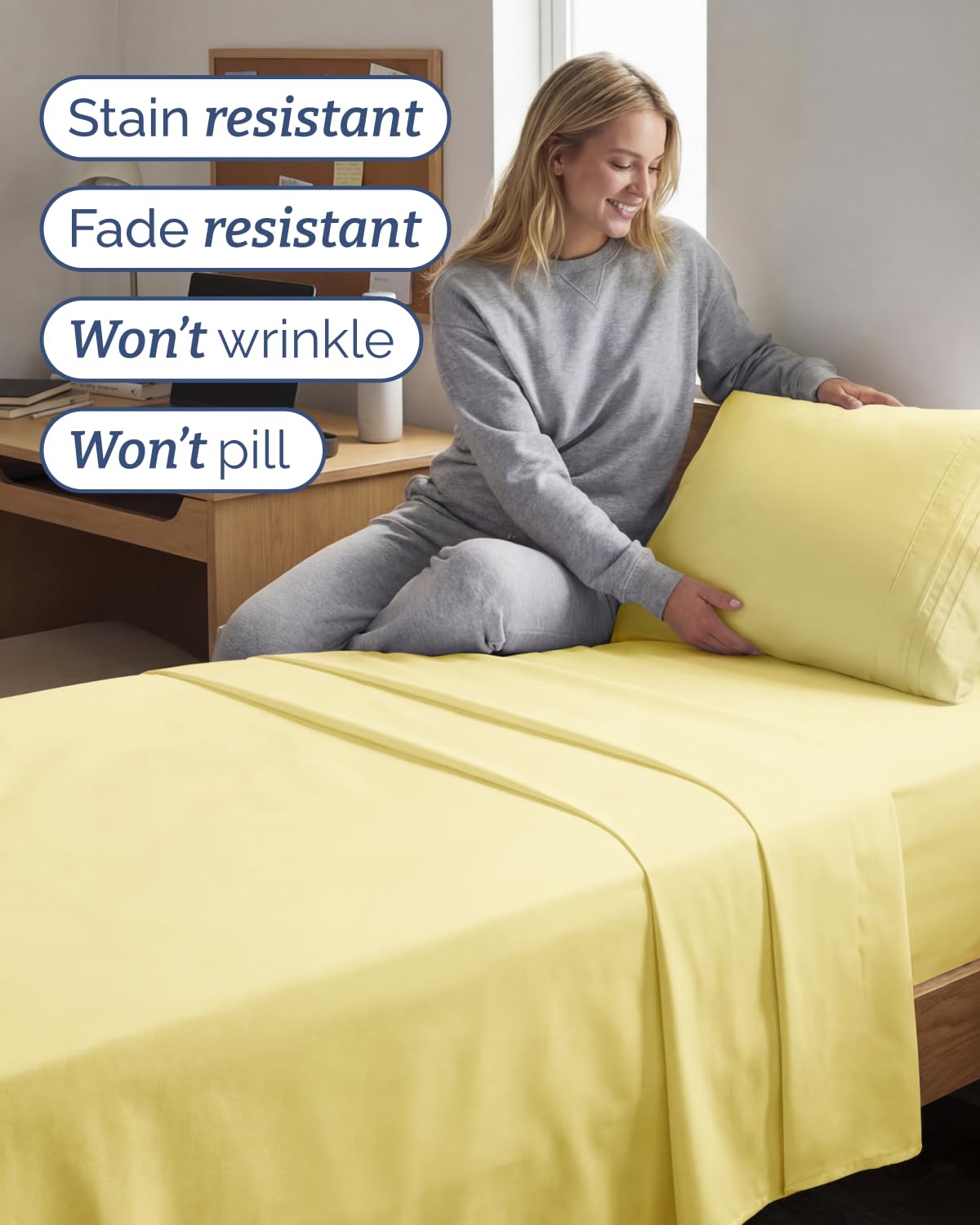 CGK Unlimited Twin XL 3pc sheet set soft texture communicates luxury and comfort