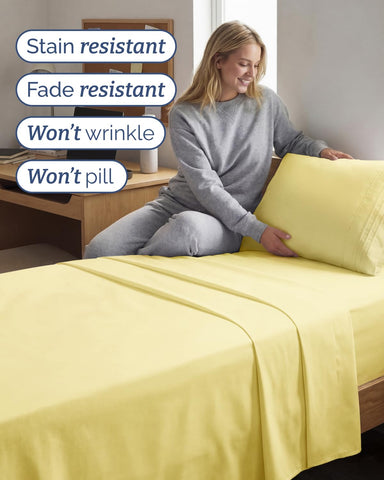 CGK Unlimited Twin XL 3pc sheet set soft texture communicates luxury and comfort