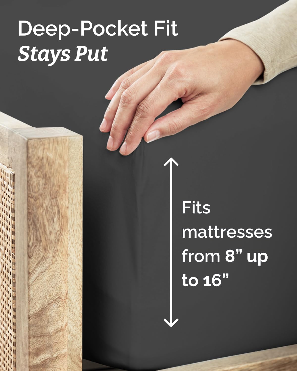CGK Unlimited Twin XL deep-pocket fit keeps sheets snug on tall mattresses