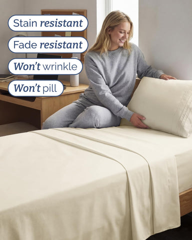 CGK Unlimited deep pockets ensure easy fit on thick mattresses.