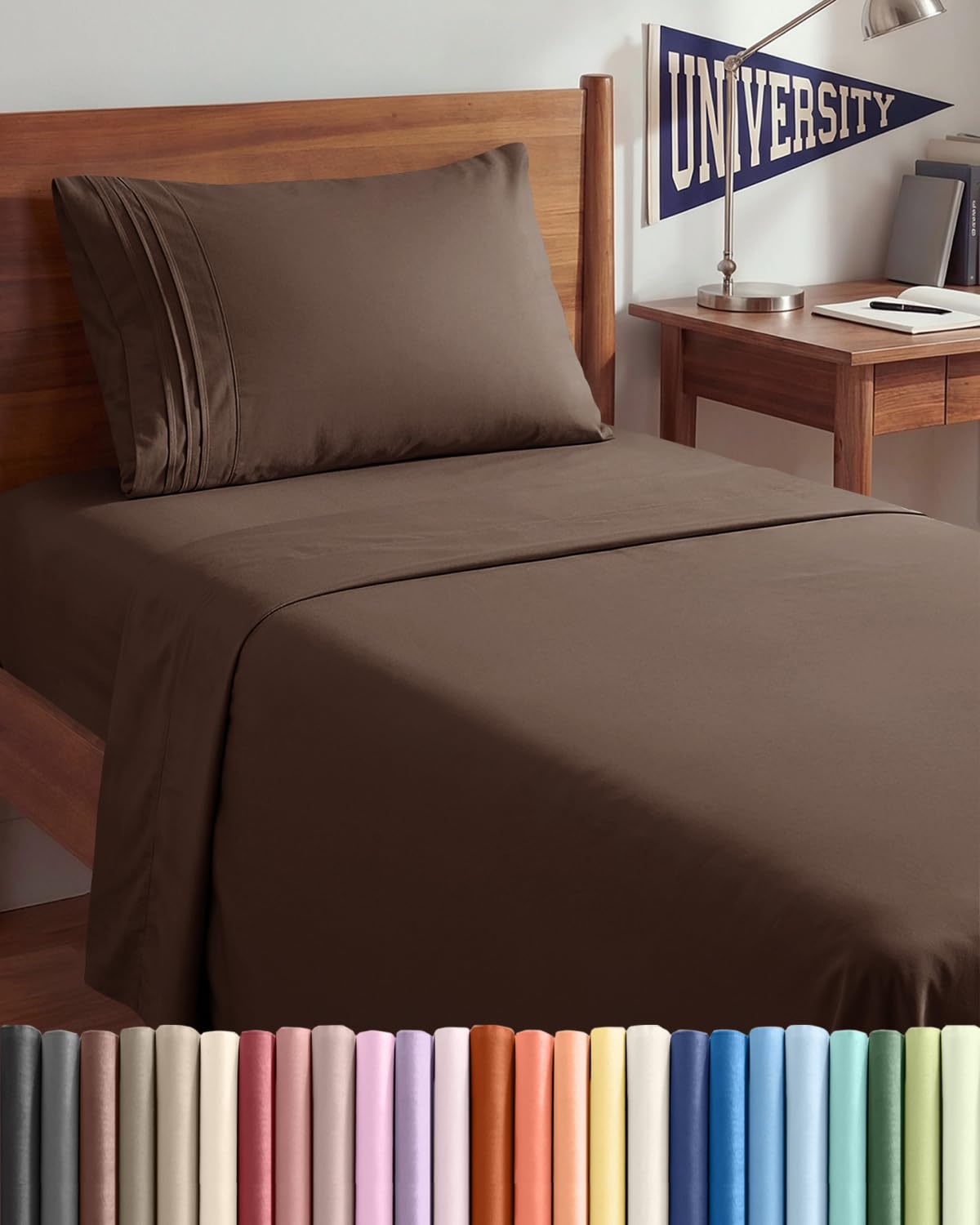CGK Unlimited Twin XL fitted sheet with a 16 inch deep pocket for secure fit