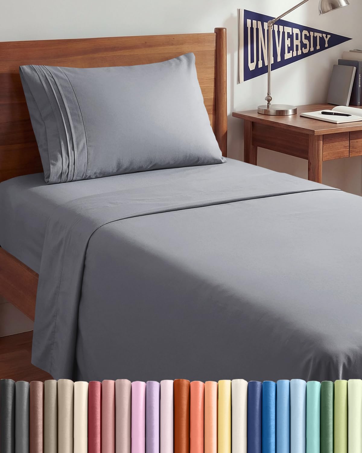 CGK Unlimited Twin XL flat sheet displaying breathable, cooling surface for restful nights