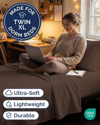 CGK Unlimited Twin XL flat sheet sized 66 by 102 inches for generous coverage