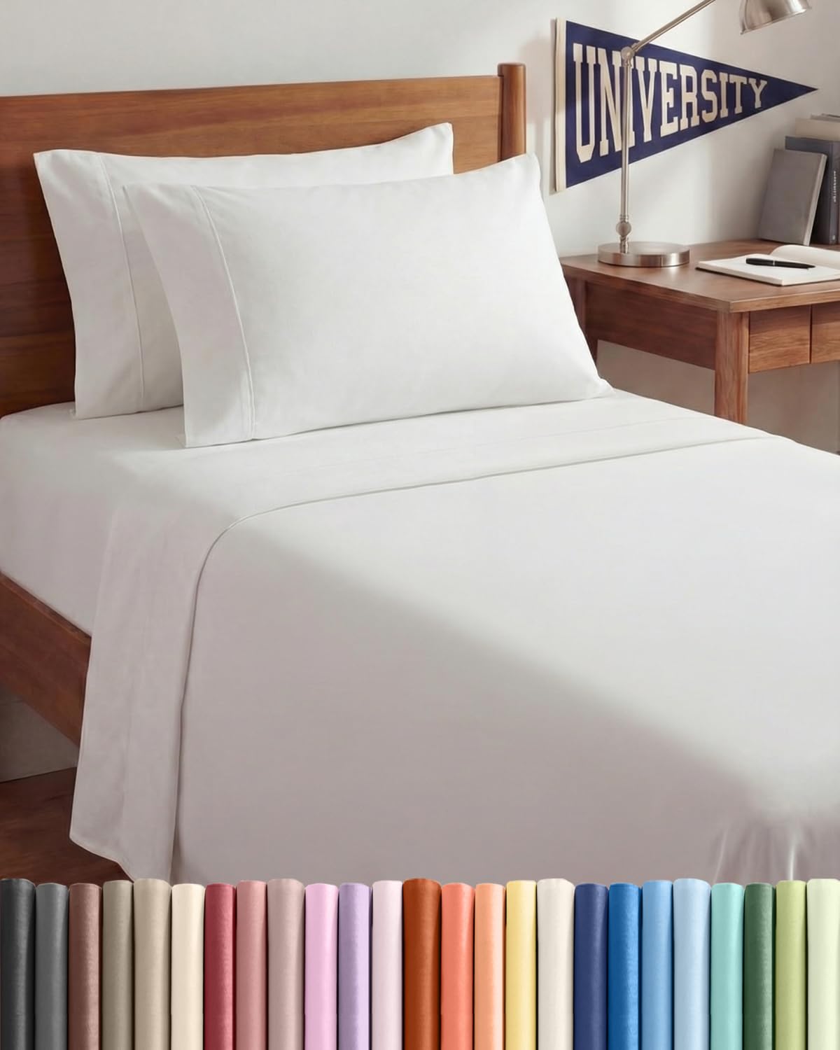 CGK Unlimited Twin XL flat sheet 66x102 offers breathable coverage