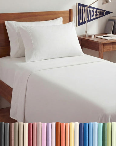 CGK Unlimited Twin XL flat sheet 66x102 offers breathable coverage