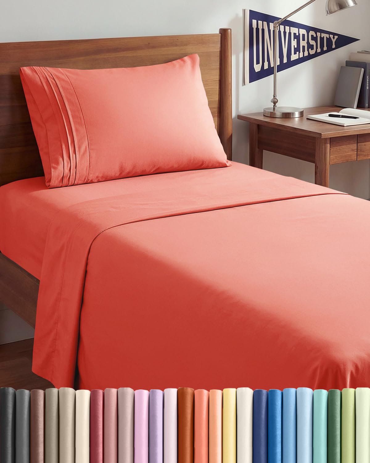 CGK Unlimited Twin XL flat sheet 66x102 offers breathable comfort for warm nights