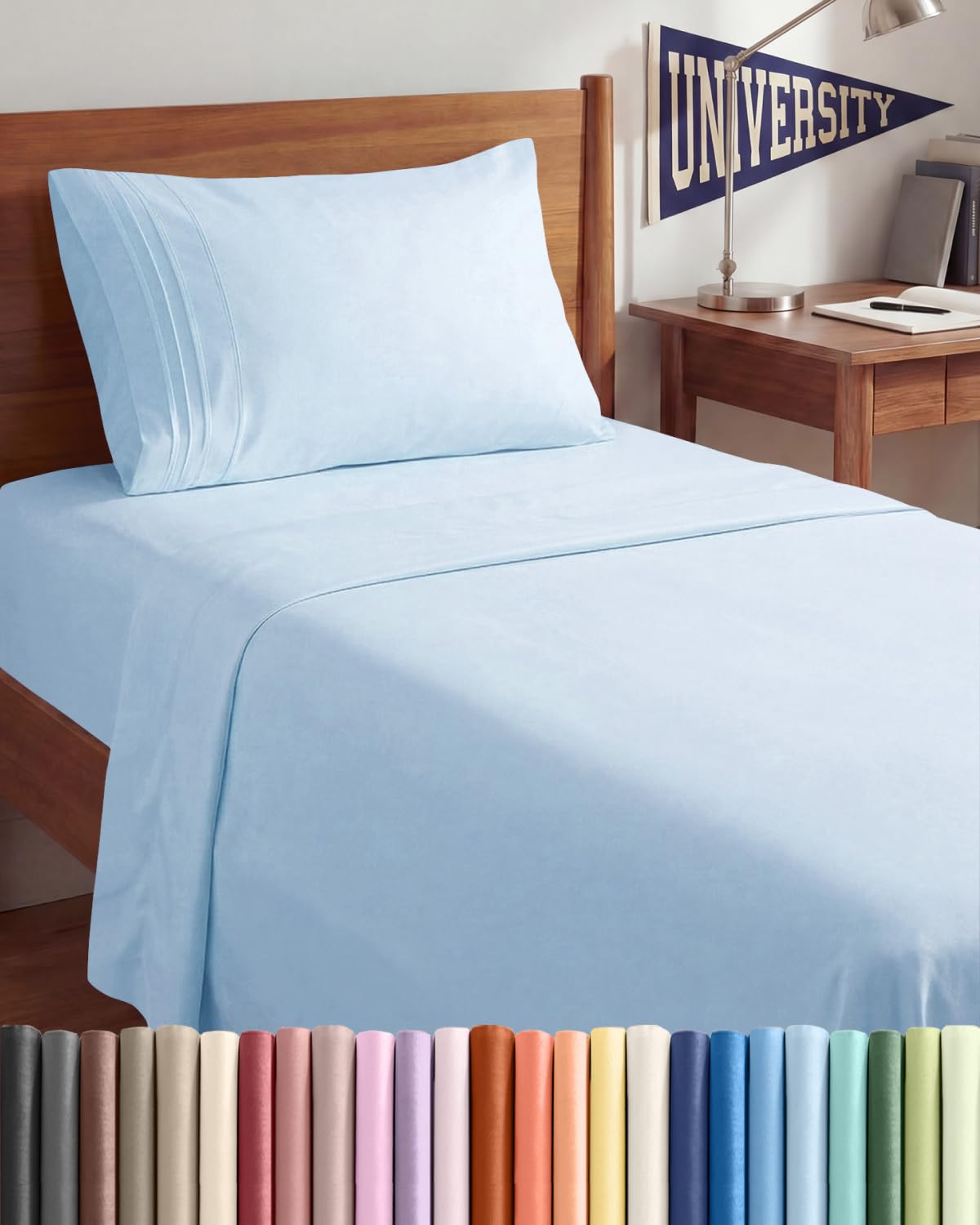 CGK Unlimited Twin XL sheet set: soft, breathable fabric for cooler nights.